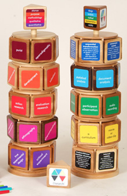 twin towers made from carousels and blocks